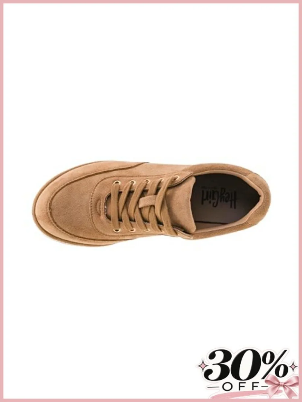 Faux Suede Platform Sneaker Lace-Up Cushioned Comfort